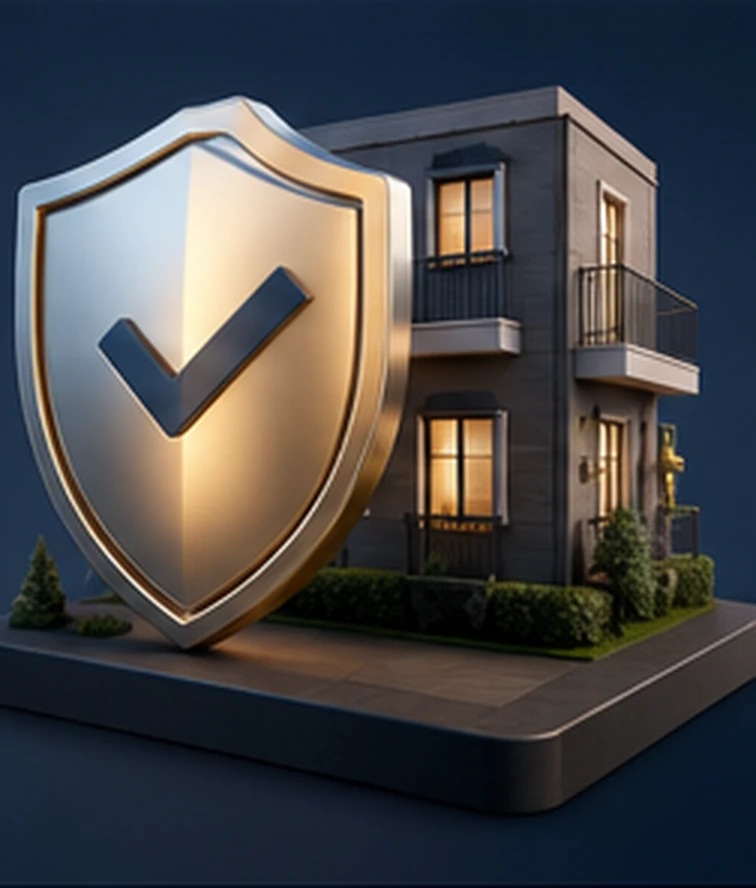 A gold shield protecting a managed London apartment building